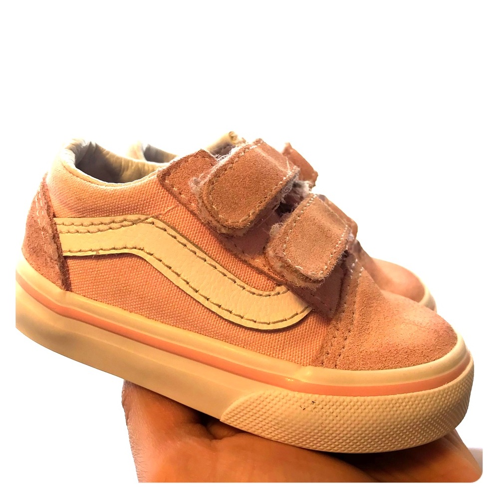 Pink Vans (toddler size 4) with velcro straps